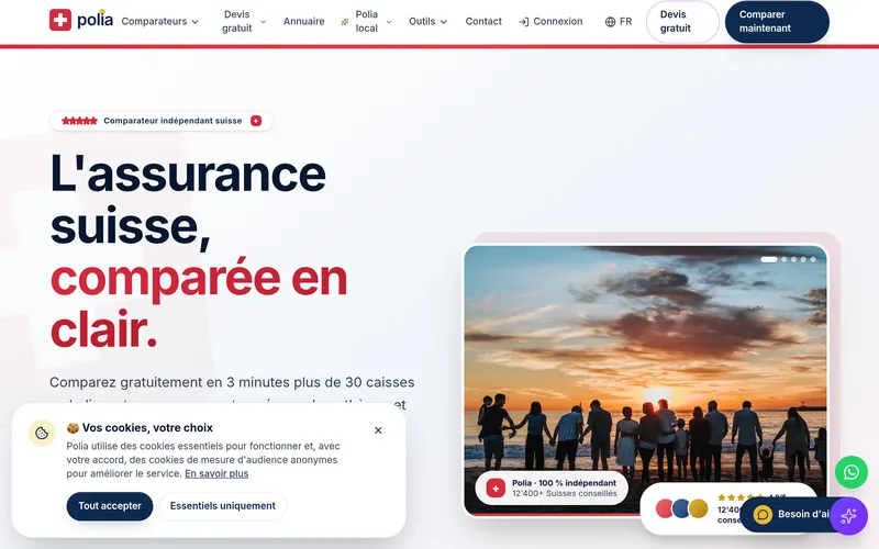Aperçu du site Polia